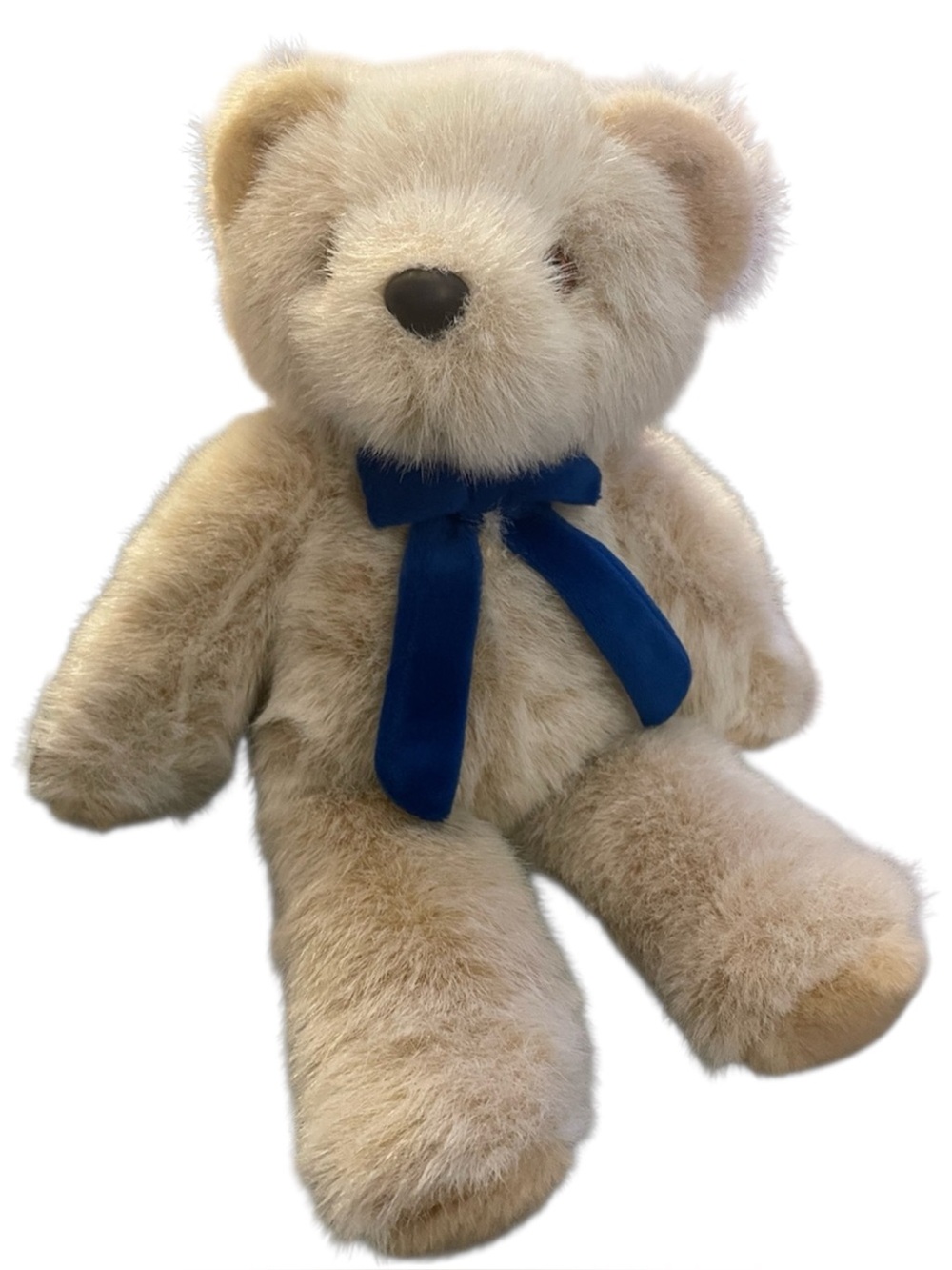 commonwealth teddy bear plush stuffed animal bow tie Soft lite Taupe fuzzy